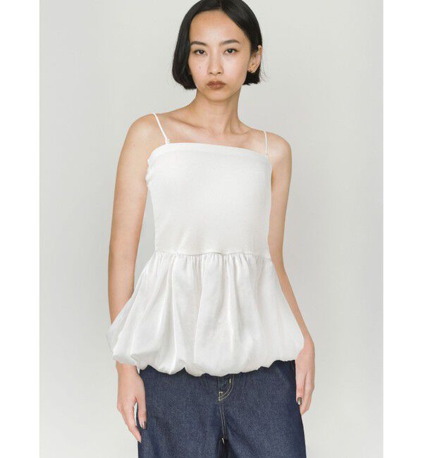 MIDIUMISOLID「MIDIUMISOLID for Ladies バルーンチューブトップ」|Tシャツ・カットソー|オフホワイト
