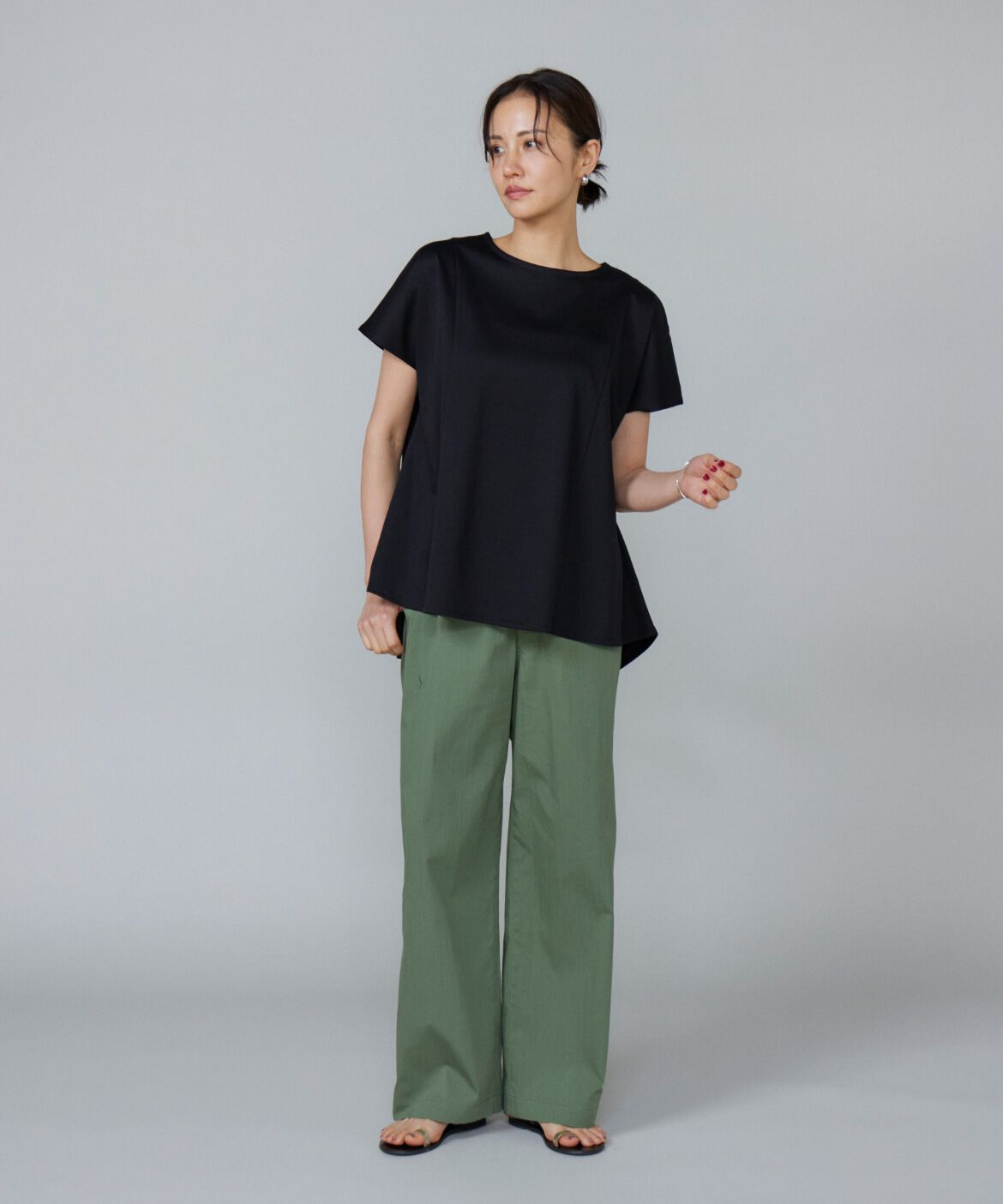 7-IDconcept.「《大きいサイズ》サイドフレアーカットプルオーバー」|Tシャツ・カットソー|
