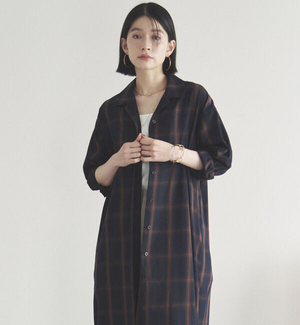 Doux archives「チェックシャツワンピース」|ワンピース|