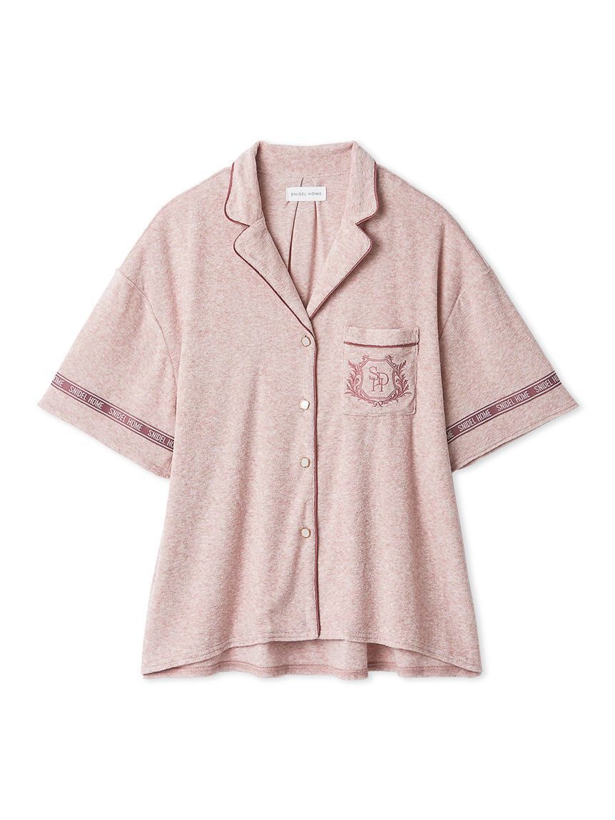 SNIDEL HOME「【sorbet light】【接触冷感】メランジパイル開襟シャツ」|ルームウェア|