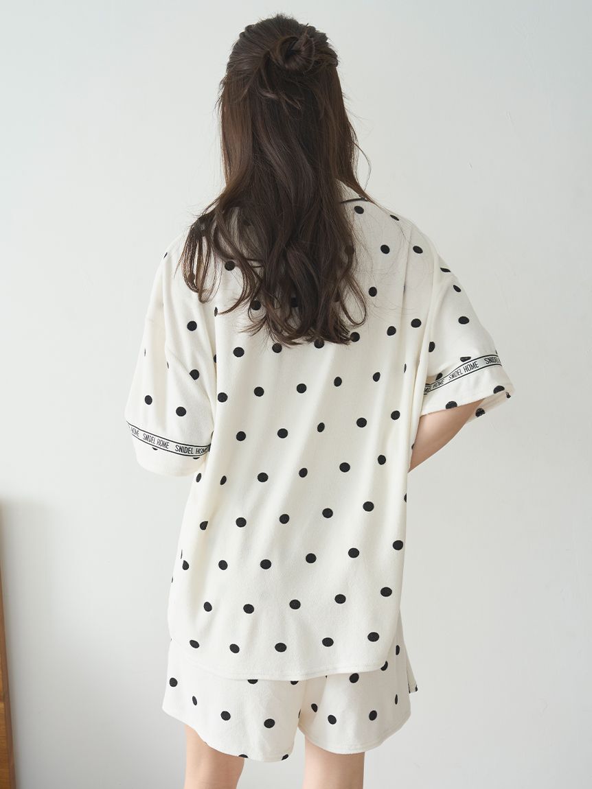 SNIDEL HOME「【sorbet light】【接触冷感】メランジパイル開襟シャツ」|ルームウェア|