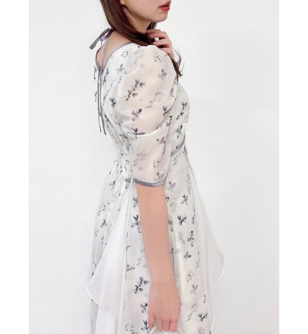 dazzlin「マチラッフルフラワープリントワンピース」|ワンピース|
