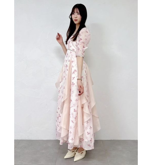 dazzlin「マチラッフルフラワープリントワンピース」|ワンピース|