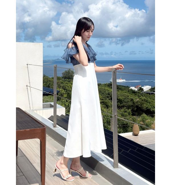MERCURYDUO「2WAYシアーラッフルドッキングワンピース」|ワンピース|