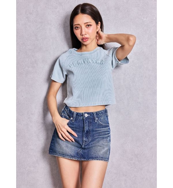 GYDA「GEMYNTAR patchブリーチトップス」|Tシャツ・カットソー|
