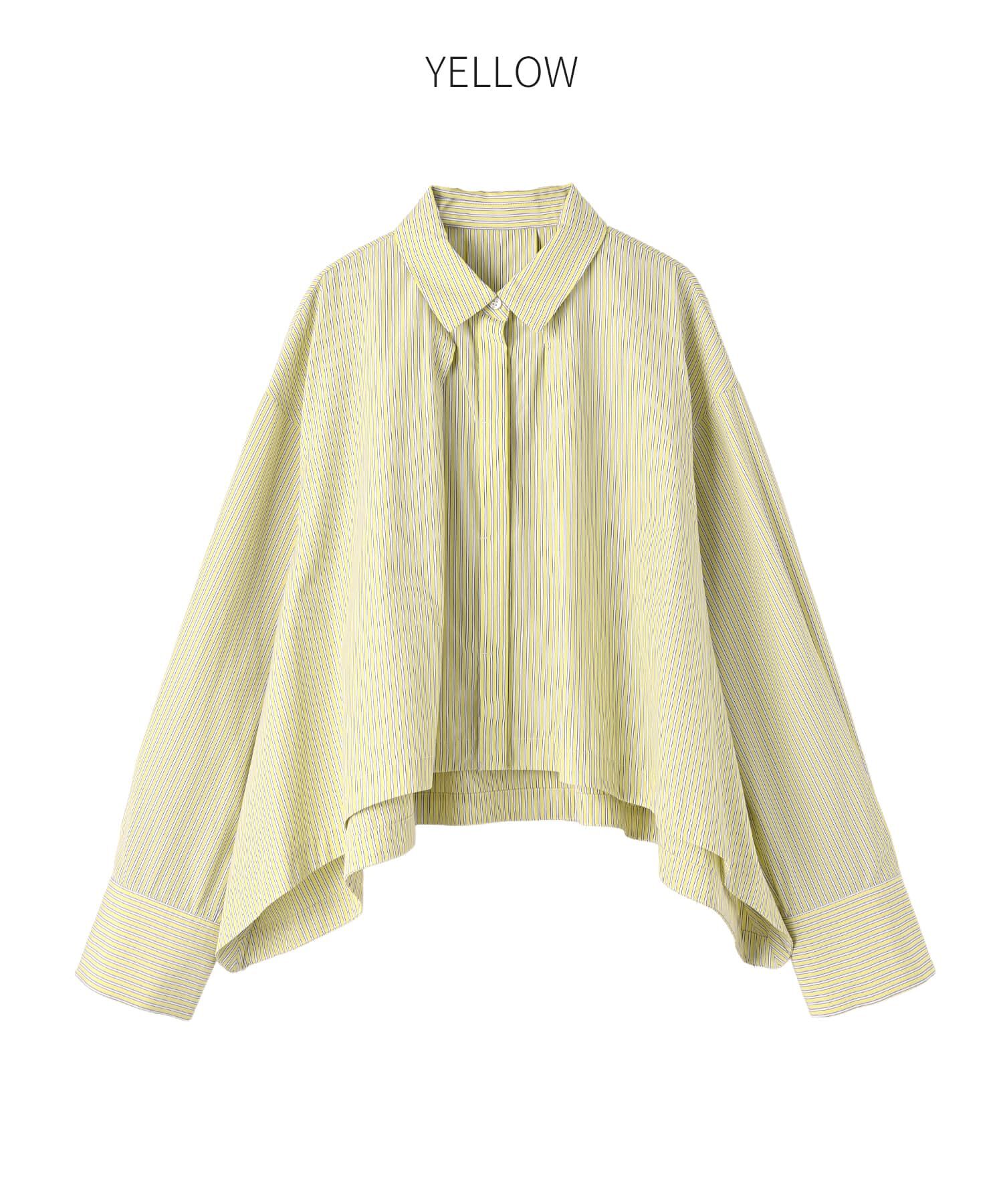 STYLE DELI「【selection】ストライプ柄立体タックショートシャツ」|シャツ・ブラウス|