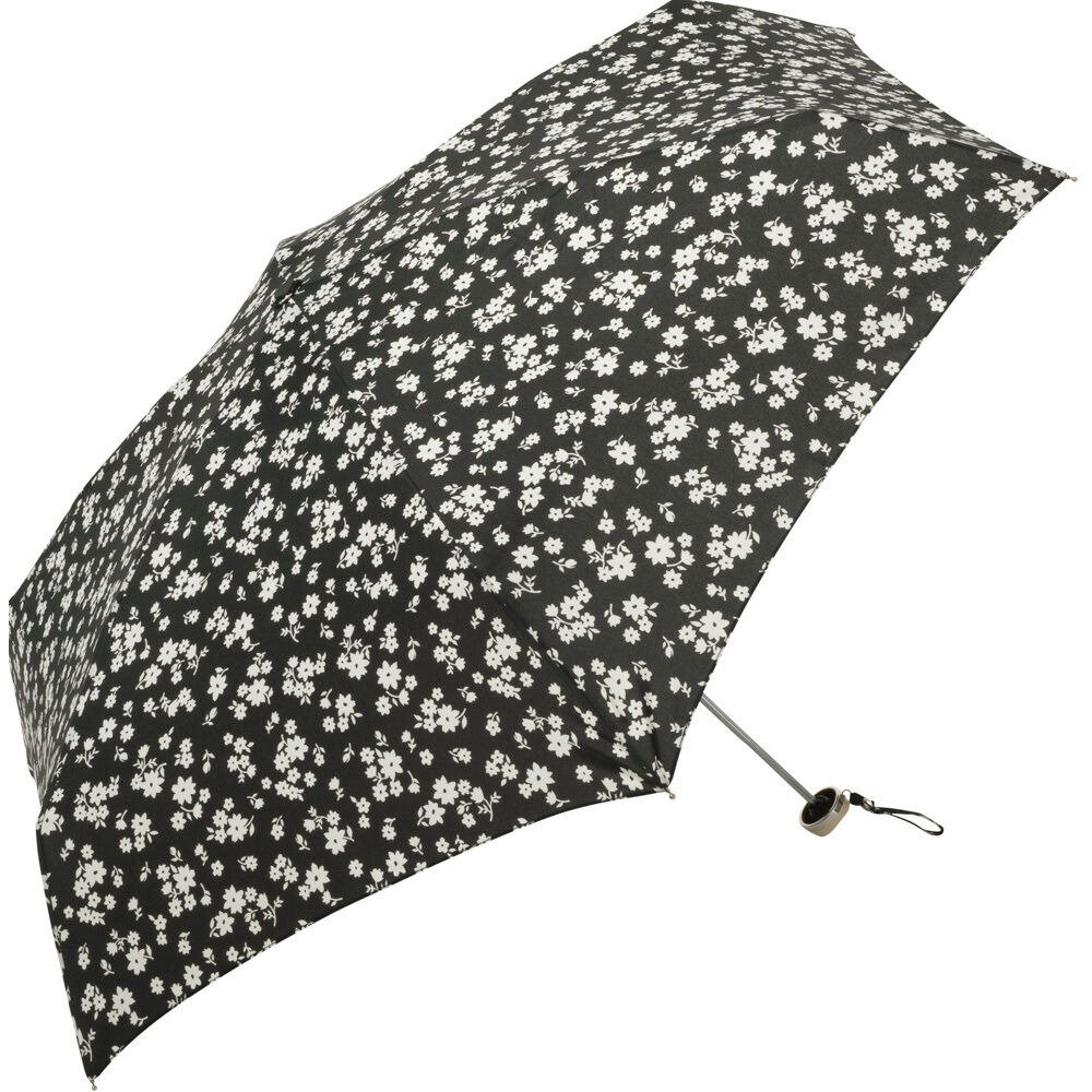 BACKYARD FAMILY「折りたたみ傘 レディース 通販 because 傘 軽量 ブランド 折り畳み傘 晴雨兼用 50cm」|傘|ブラック1