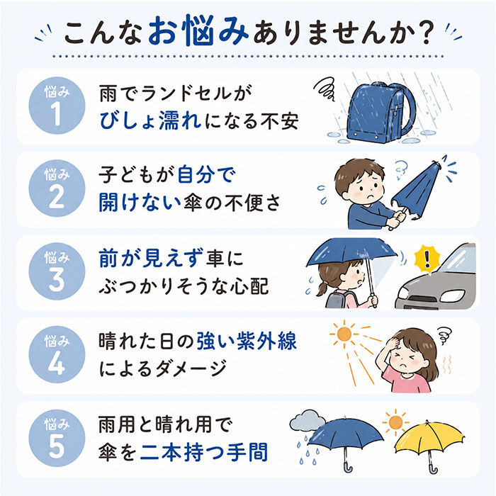 BACKYARD FAMILY「後ろが伸びる 傘 子供 通販 晴雨兼用傘 長傘 雨傘 日傘 女の子 男の子 キッズ こども 子ども」|傘|