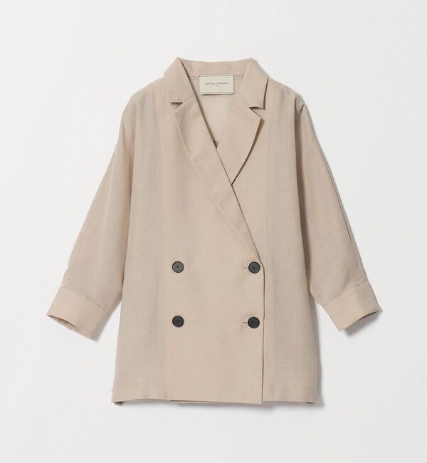UNITED ARROWS「シアー ドルマン ブラウス ジャケット ‐ウォッシャブル‐」|テーラードジャケット|BEIGE