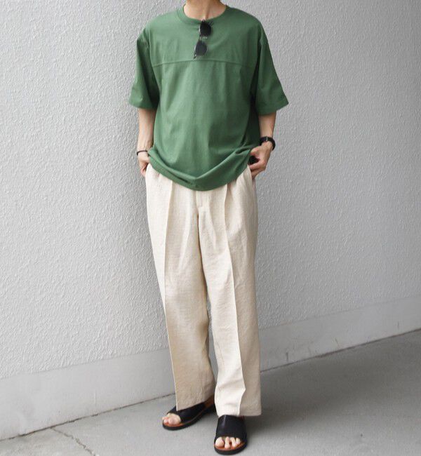 SHIPS any「SHIPS any:〈接触冷感/吸水速乾/UVカット/遮熱〉Raylock フットボール Tシャツ◇」|Tシャツ・カットソー|