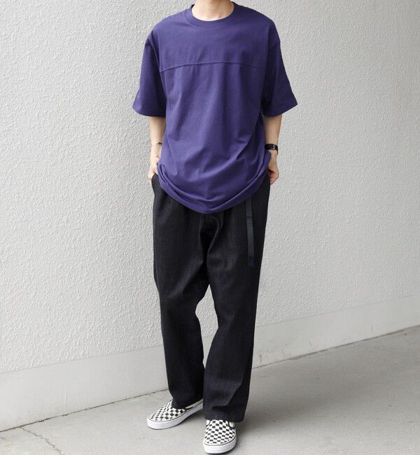 SHIPS any「SHIPS any:〈接触冷感/吸水速乾/UVカット/遮熱〉Raylock フットボール Tシャツ◇」|Tシャツ・カットソー|