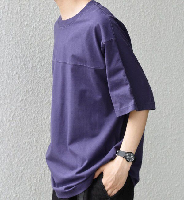 SHIPS any「SHIPS any:〈接触冷感/吸水速乾/UVカット/遮熱〉Raylock フットボール Tシャツ◇」|Tシャツ・カットソー|