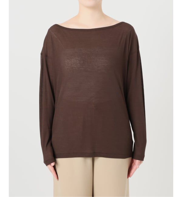 IENA LA BOUCLE「IENA LA BOUCLE シアーフライスプルオーバー」|Tシャツ・カットソー|ブラウン