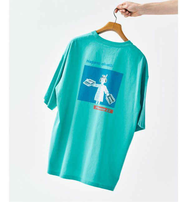 417 EDIFICE「SAVIGNAC サヴィニャック 別注 French Company プリントTシャツ 2」|Tシャツ・カットソー|グリーン