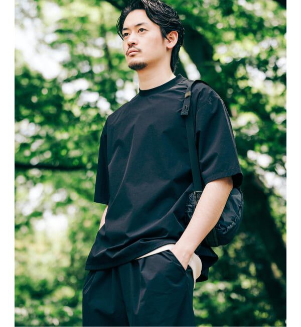 EDIFICE「【EDIFICE ALL-DAY SETUPシリーズ】2点セット プルオーバー Tシャツ&ショーツ」|シャツ・ブラウス|