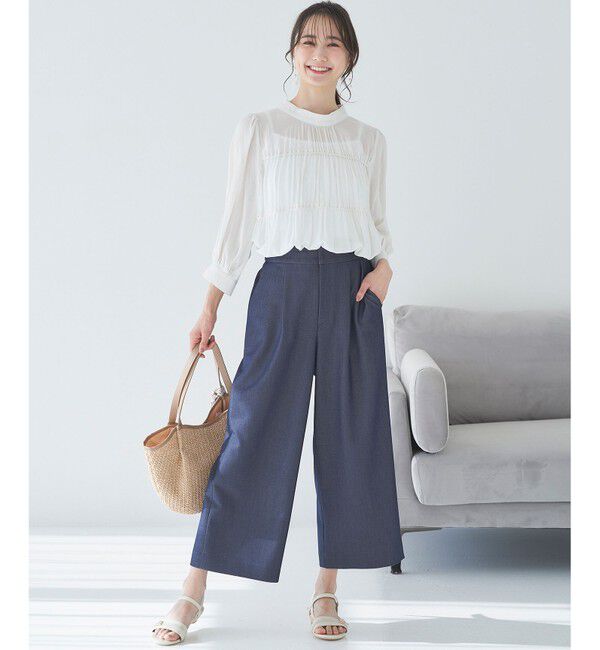 any SiS「【洗える】シャーリングシアー ブラウス」|シャツ・ブラウス|