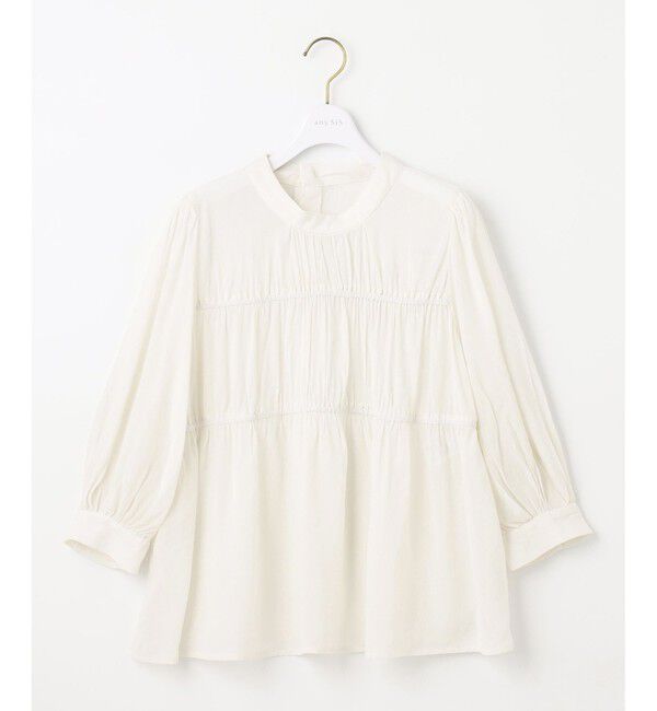 any SiS「【洗える】シャーリングシアー ブラウス」|シャツ・ブラウス|