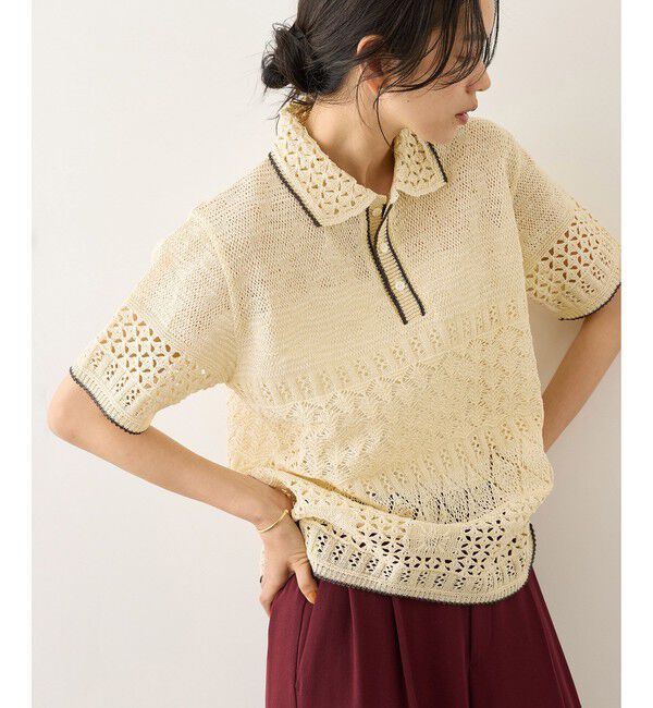 ROPE「【COOHEM(コーヘン)】SUKASHI EMBOSSED KNIT/セットアップ対応」|ニット・セーター|キナリ(16)
