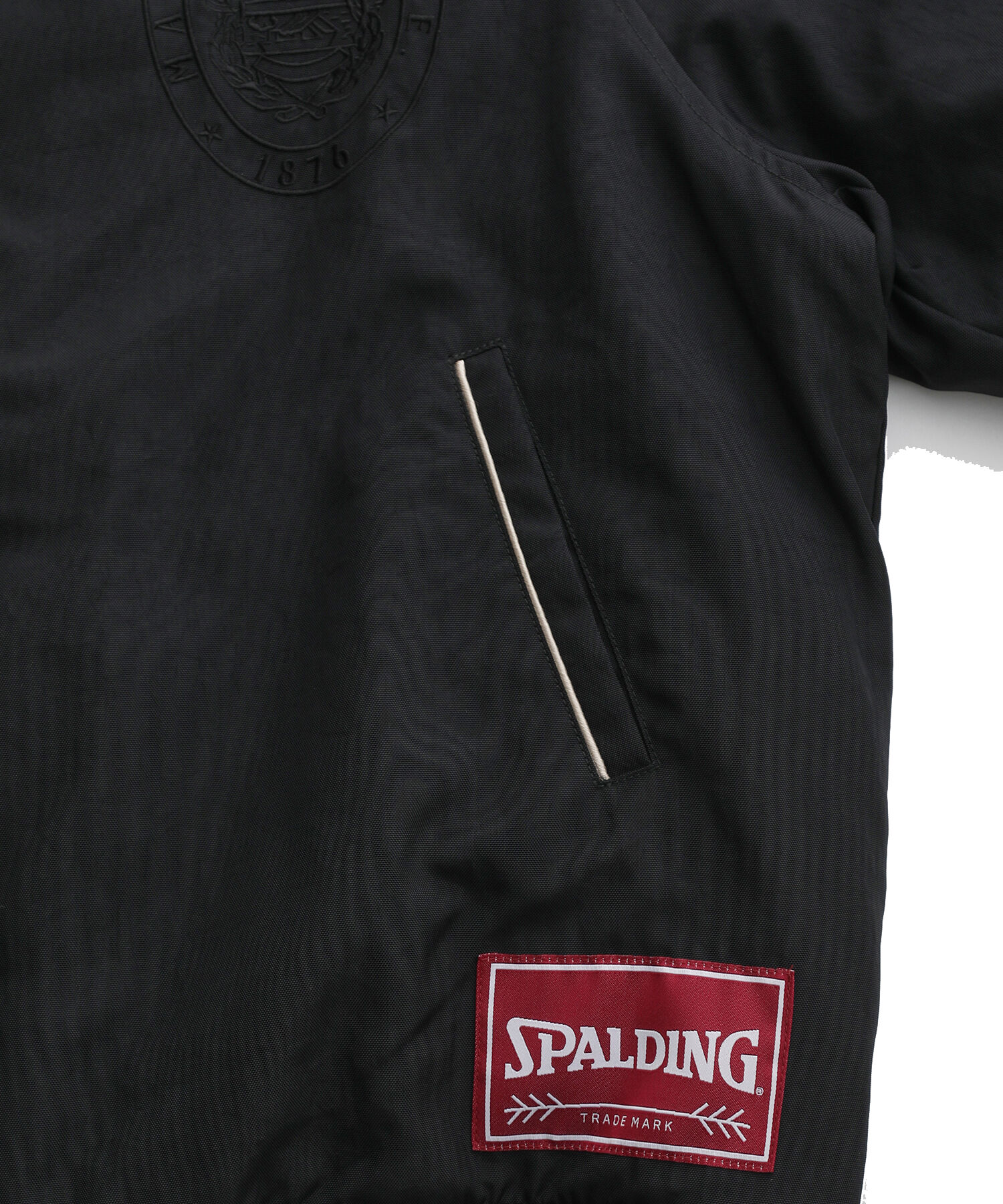 ADAM ET ROPE'「《別注》【SPALDING/スポルディング】BASKETBALL SATIN JACKET / 中綿 / UNISEX」|ミリタリージャケット|