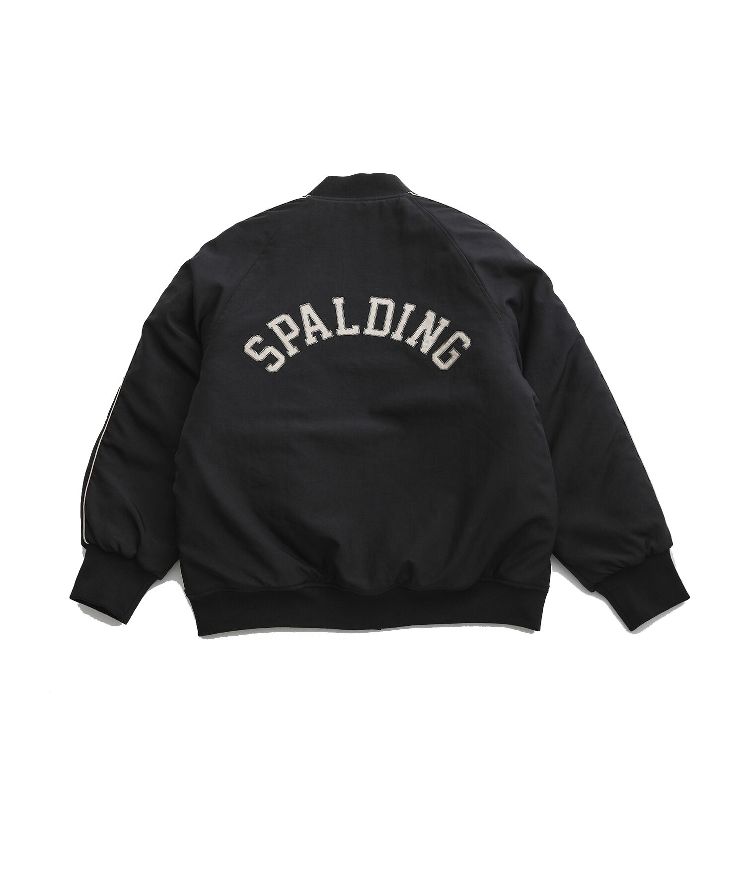 ADAM ET ROPE'「《別注》【SPALDING/スポルディング】BASKETBALL SATIN JACKET / 中綿 / UNISEX」|ミリタリージャケット|