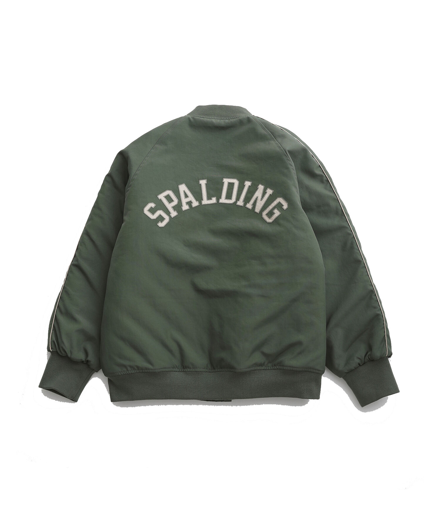 ADAM ET ROPE'「《別注》【SPALDING/スポルディング】BASKETBALL SATIN JACKET / 中綿 / UNISEX」|ミリタリージャケット|