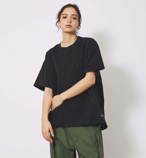 ABAHOUSE「【NANGA/ナンガ】Dot Air COMFY TEE / 吸汗速乾性 クルー」|Tシャツ・カットソー|ブラック
