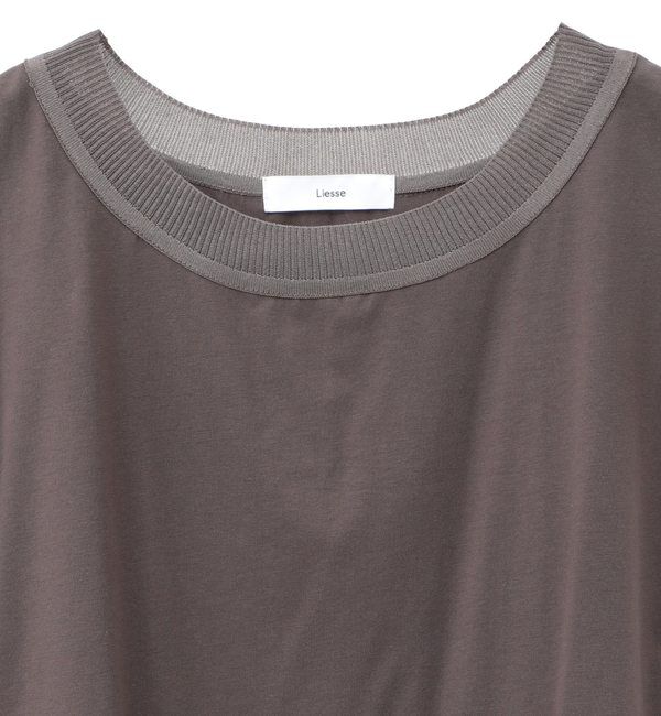 Liesse「ニット&times;カットソーコンビトップス」|ニット・セーター|