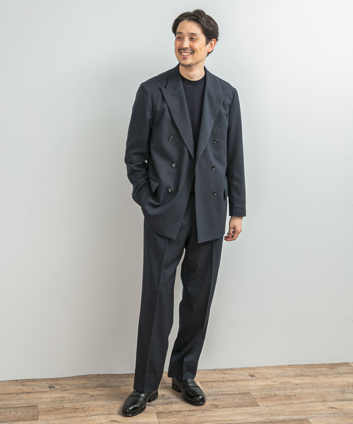 URBAN RESEARCH DOORS「LIFE STYLE TAILOR　ピンヘッドツイルストレッチ2タックパンツ」|スラックス|