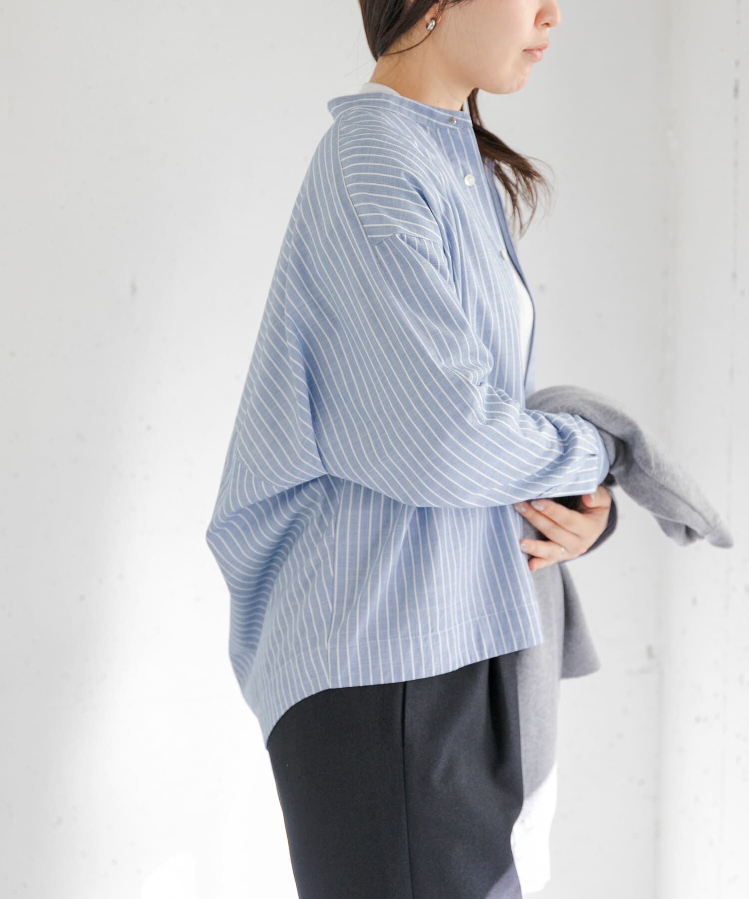 URBAN RESEARCH DOORS「FORK&SPOON　ギボシコクーンロングスリーブシャツ」|シャツ・ブラウス|