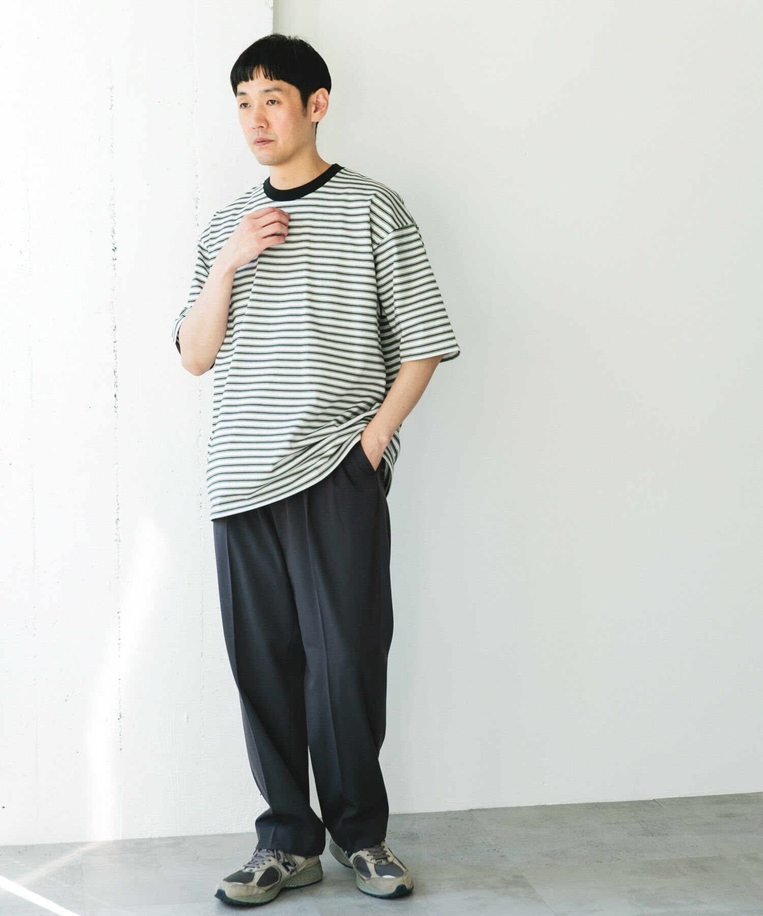 URBAN RESEARCH DOORS「プレーティングマルチボーダーTシャツ」|Tシャツ・カットソー|