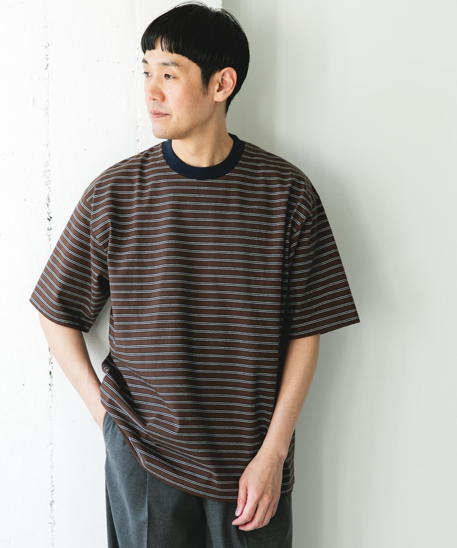 URBAN RESEARCH DOORS「プレーティングマルチボーダーTシャツ」|Tシャツ・カットソー|