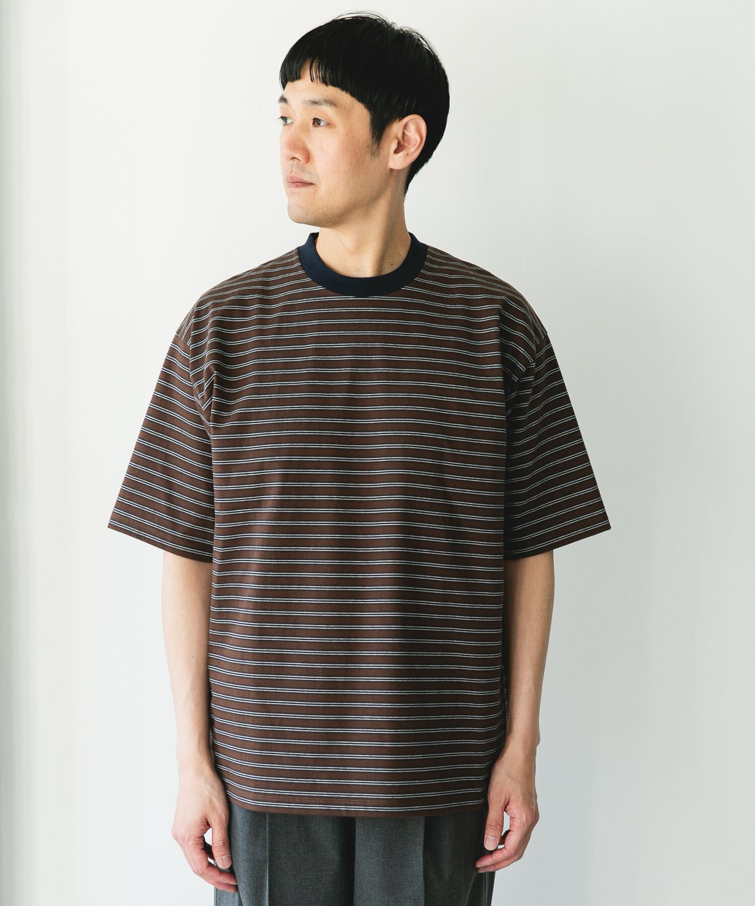 URBAN RESEARCH DOORS「プレーティングマルチボーダーTシャツ」|Tシャツ・カットソー|
