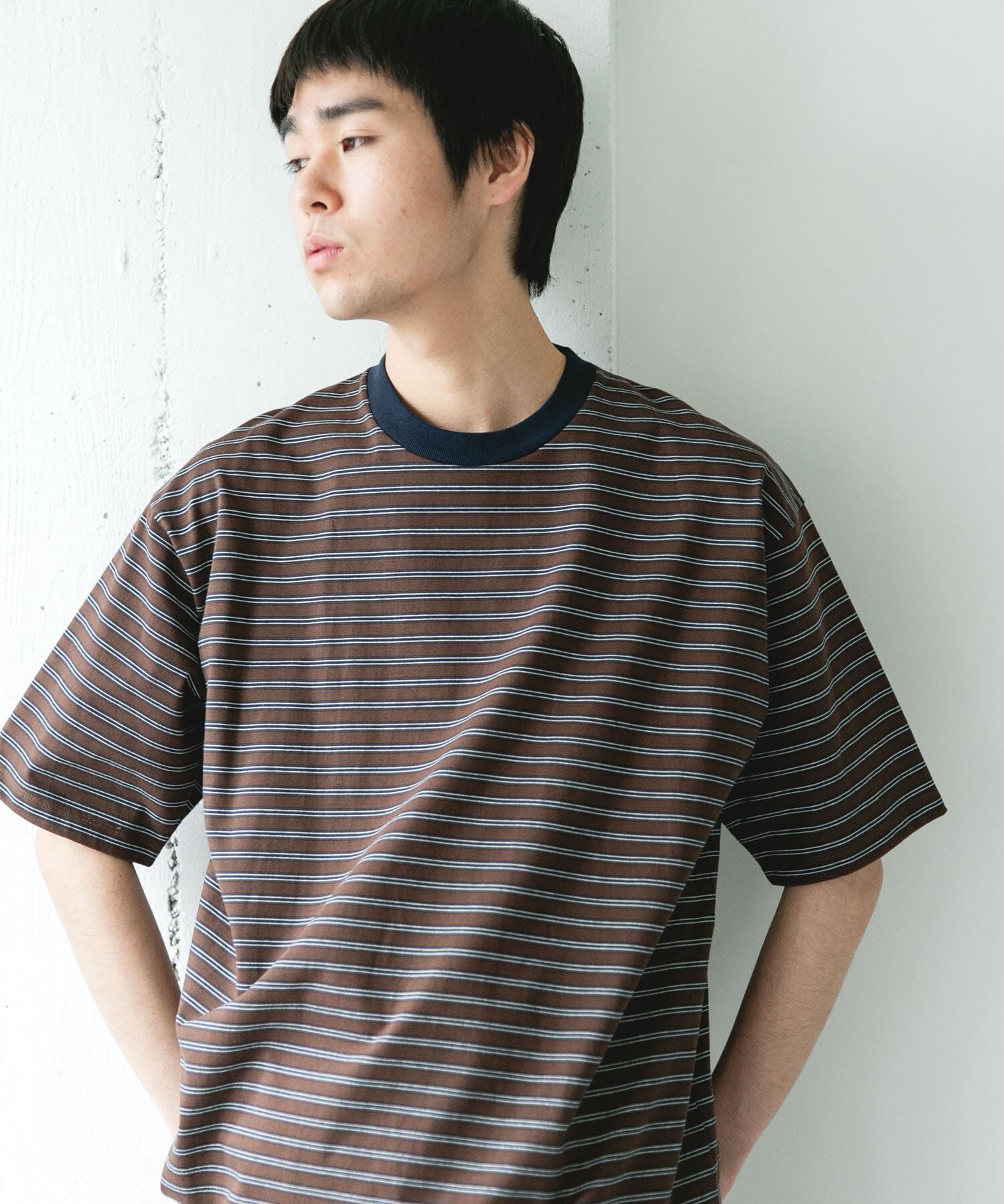 URBAN RESEARCH DOORS「プレーティングマルチボーダーTシャツ」|Tシャツ・カットソー|