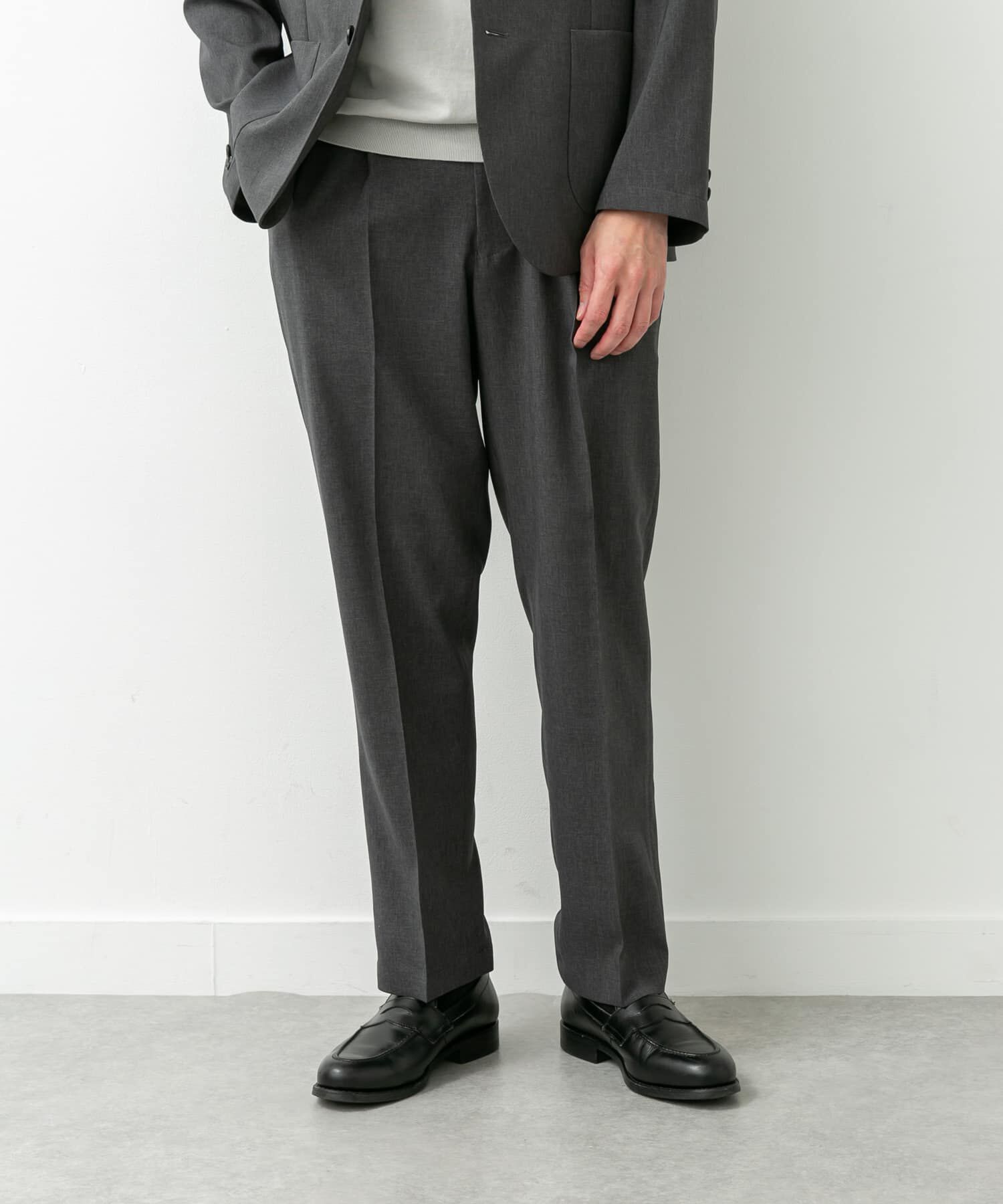 URBAN RESEARCH DOORS「LIFE STYLE TAILOR　リネンライクコンフォータブル1タックパンツ」|スラックス|