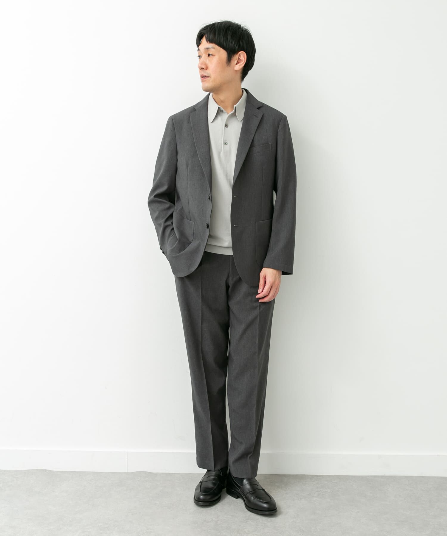 URBAN RESEARCH DOORS「LIFE STYLE TAILOR　リネンライクコンフォータブル1タックパンツ」|スラックス|