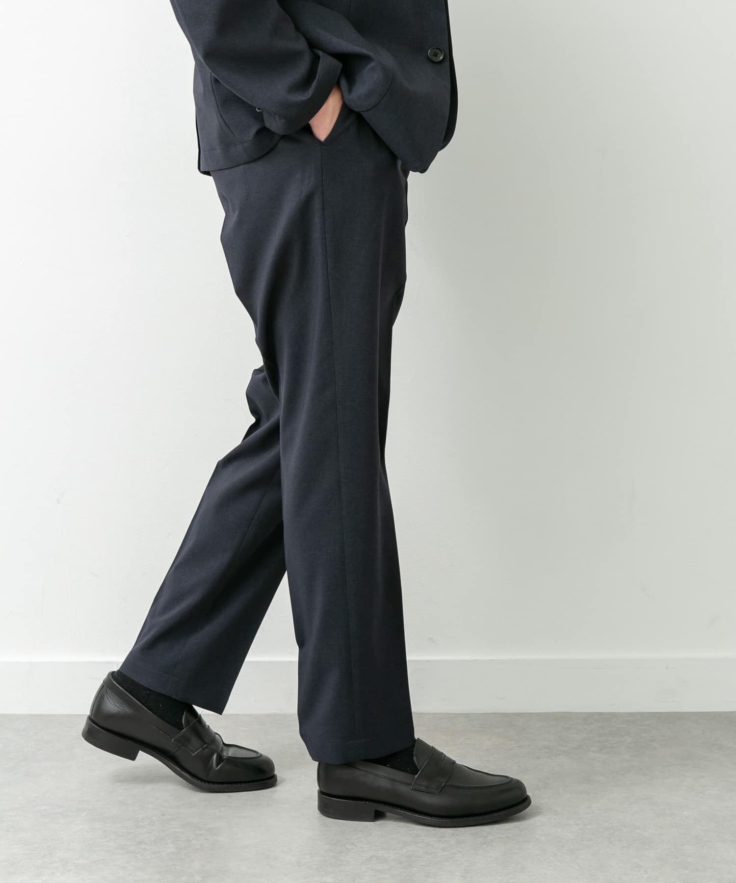 URBAN RESEARCH DOORS「LIFE STYLE TAILOR　リネンライクコンフォータブル1タックパンツ」|スラックス|