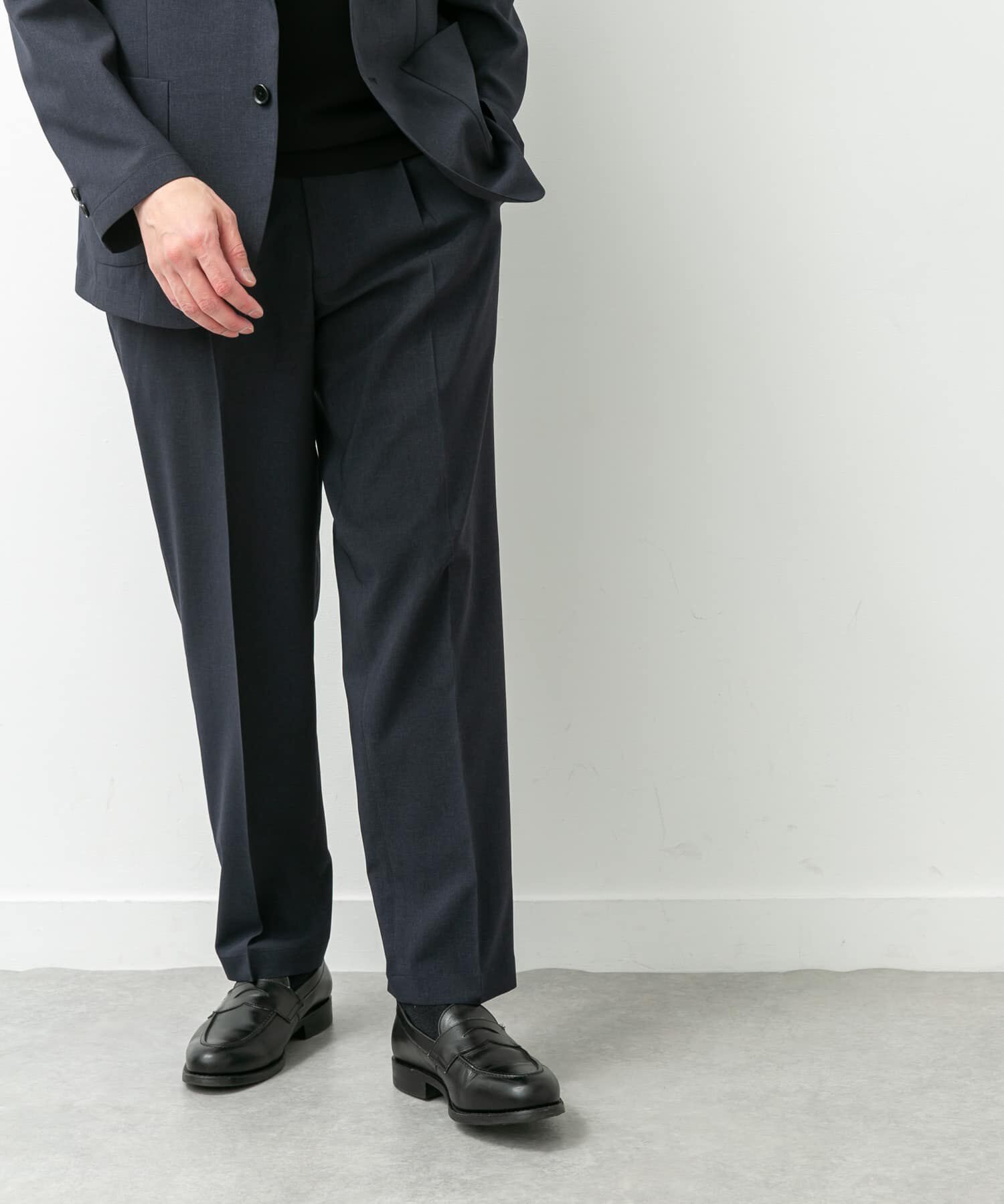 URBAN RESEARCH DOORS「LIFE STYLE TAILOR　リネンライクコンフォータブル1タックパンツ」|スラックス|