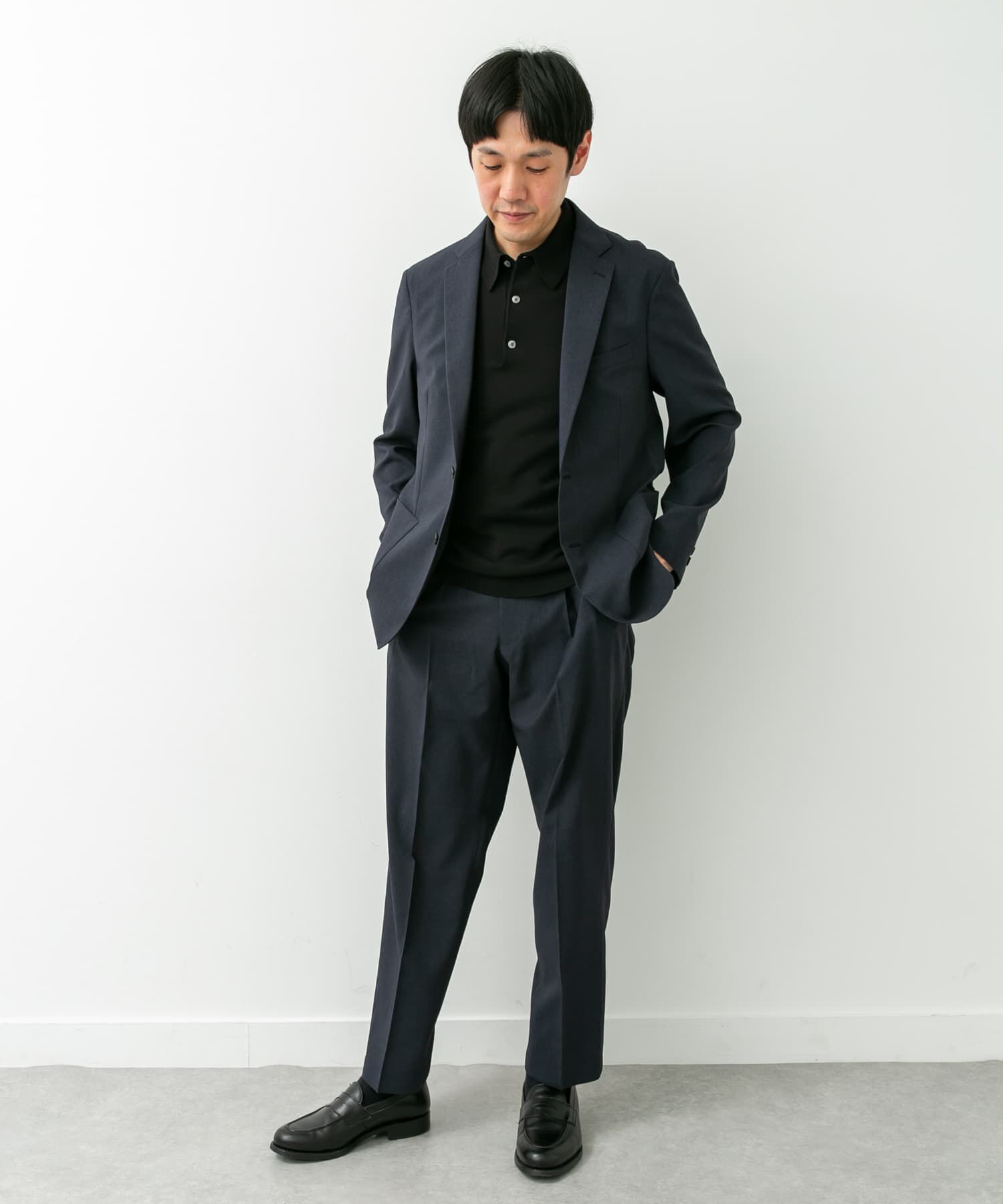 URBAN RESEARCH DOORS「LIFE STYLE TAILOR　リネンライクコンフォータブル1タックパンツ」|スラックス|