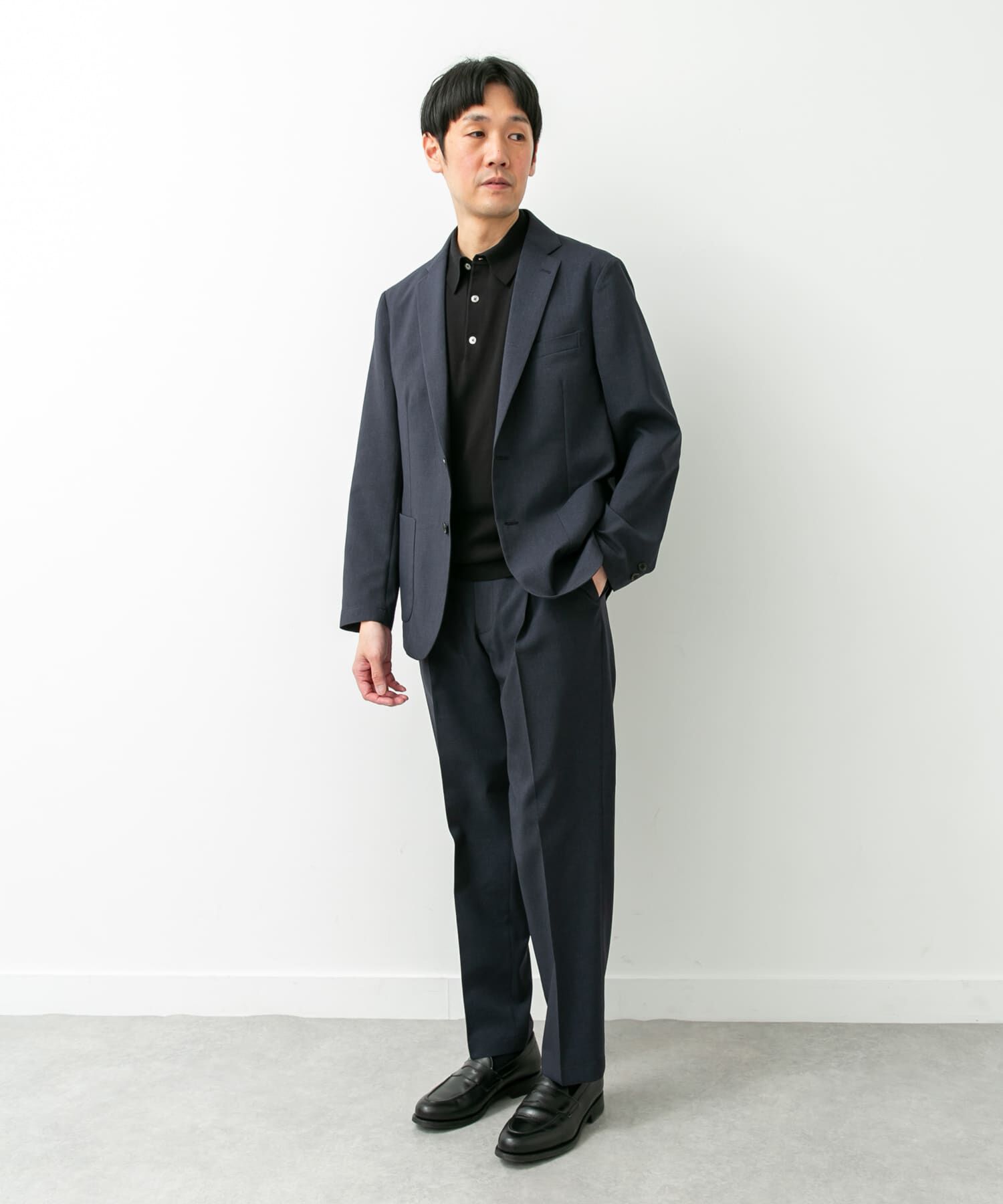 URBAN RESEARCH DOORS「LIFE STYLE TAILOR　リネンライクコンフォータブル1タックパンツ」|スラックス|