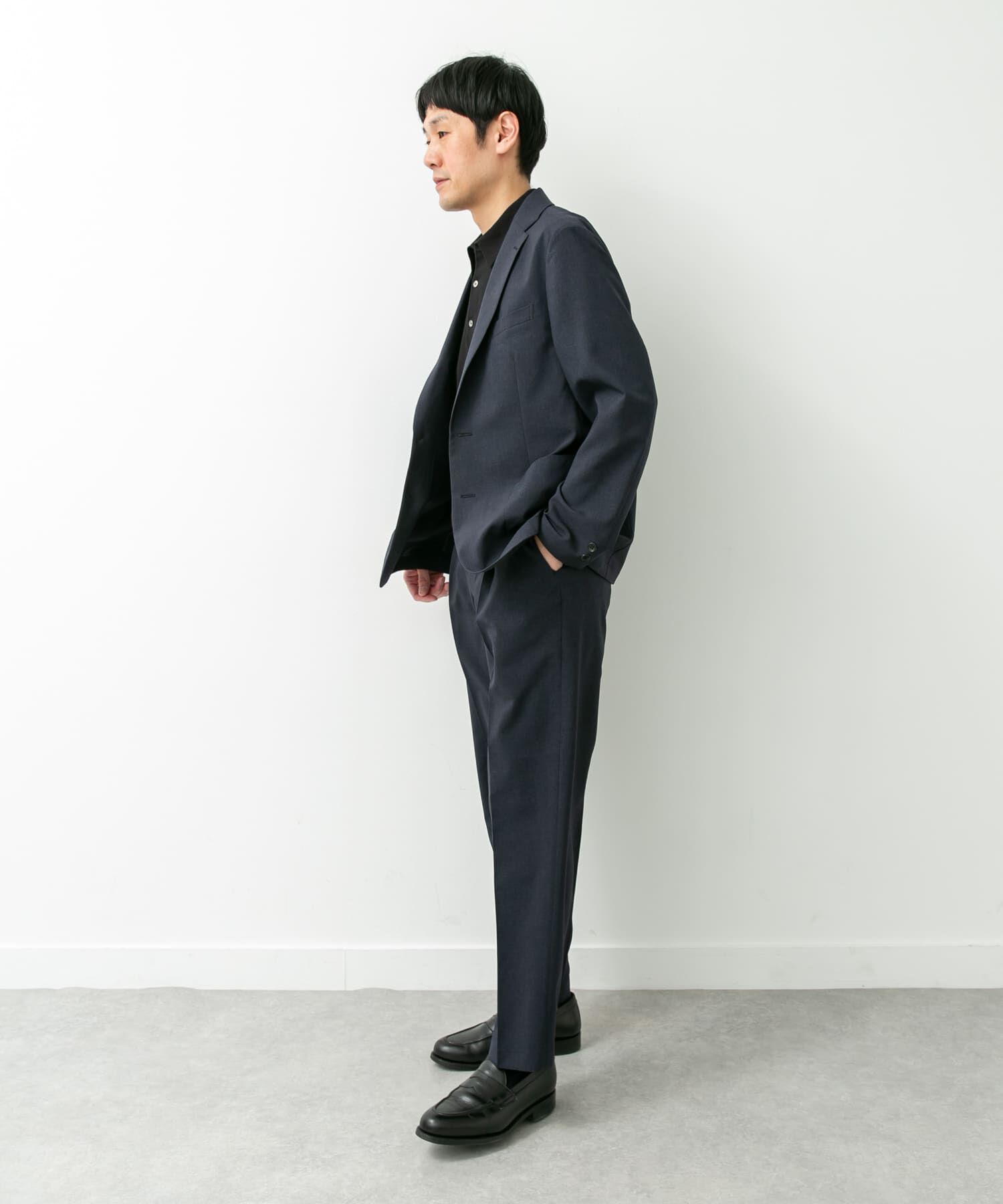 URBAN RESEARCH DOORS「LIFE STYLE TAILOR　リネンライクコンフォータブル1タックパンツ」|スラックス|