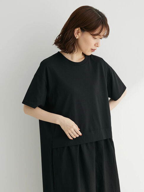 Green Parks「布帛ドッキングカットソーワンピース」|ワンピース|