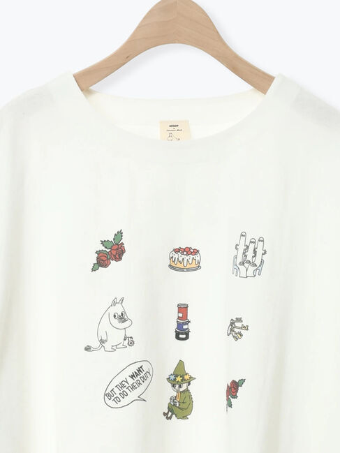Samansa Mos2「【MOOMIN&times;Samansa Mos2】ムーミンプリントロンT」|Tシャツ・カットソー|