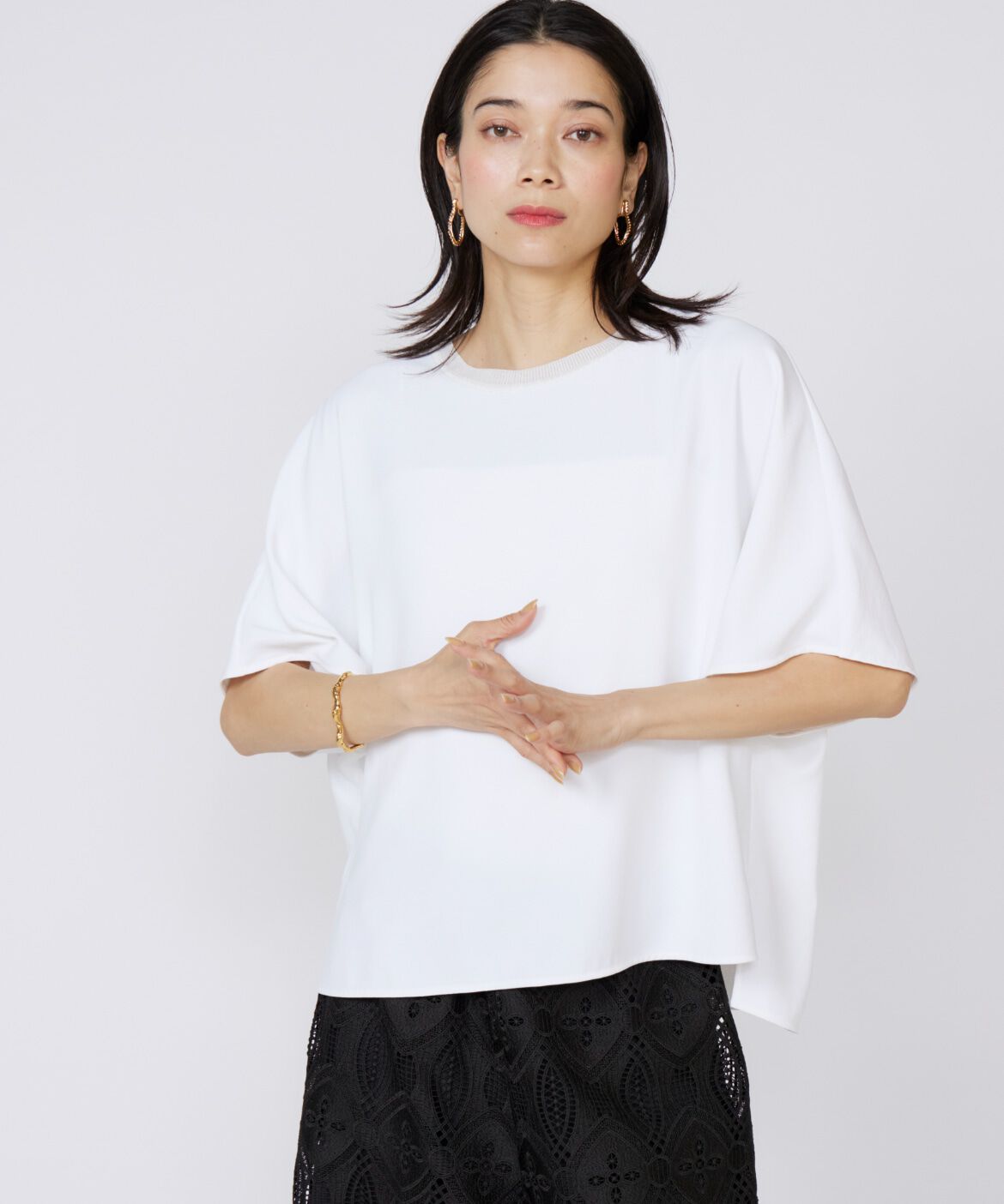 INED「吸汗速乾ジョーゼットプルオーバー」|Tシャツ・カットソー|