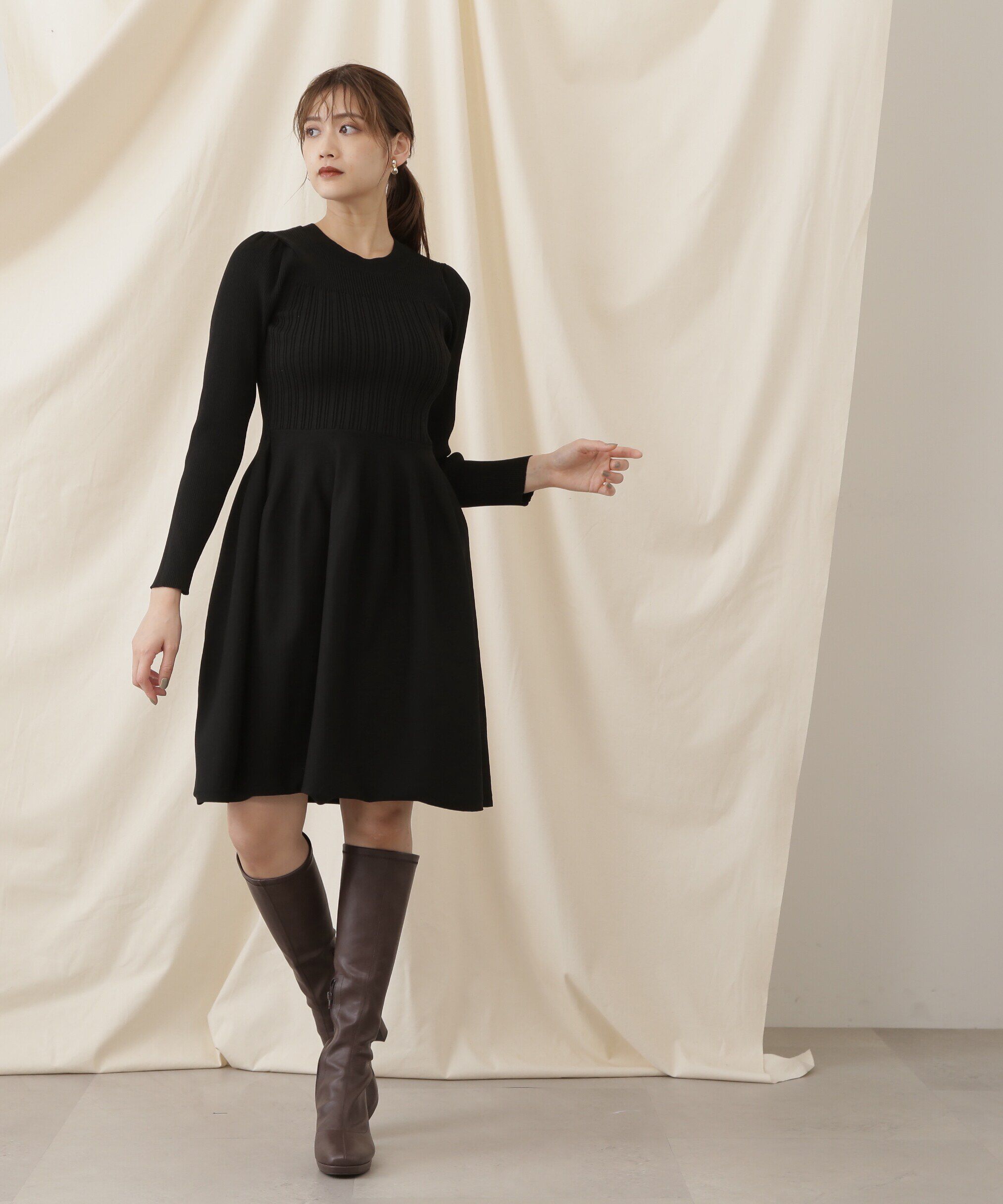  「コウチクニットミニワンピース」|ワンピース|