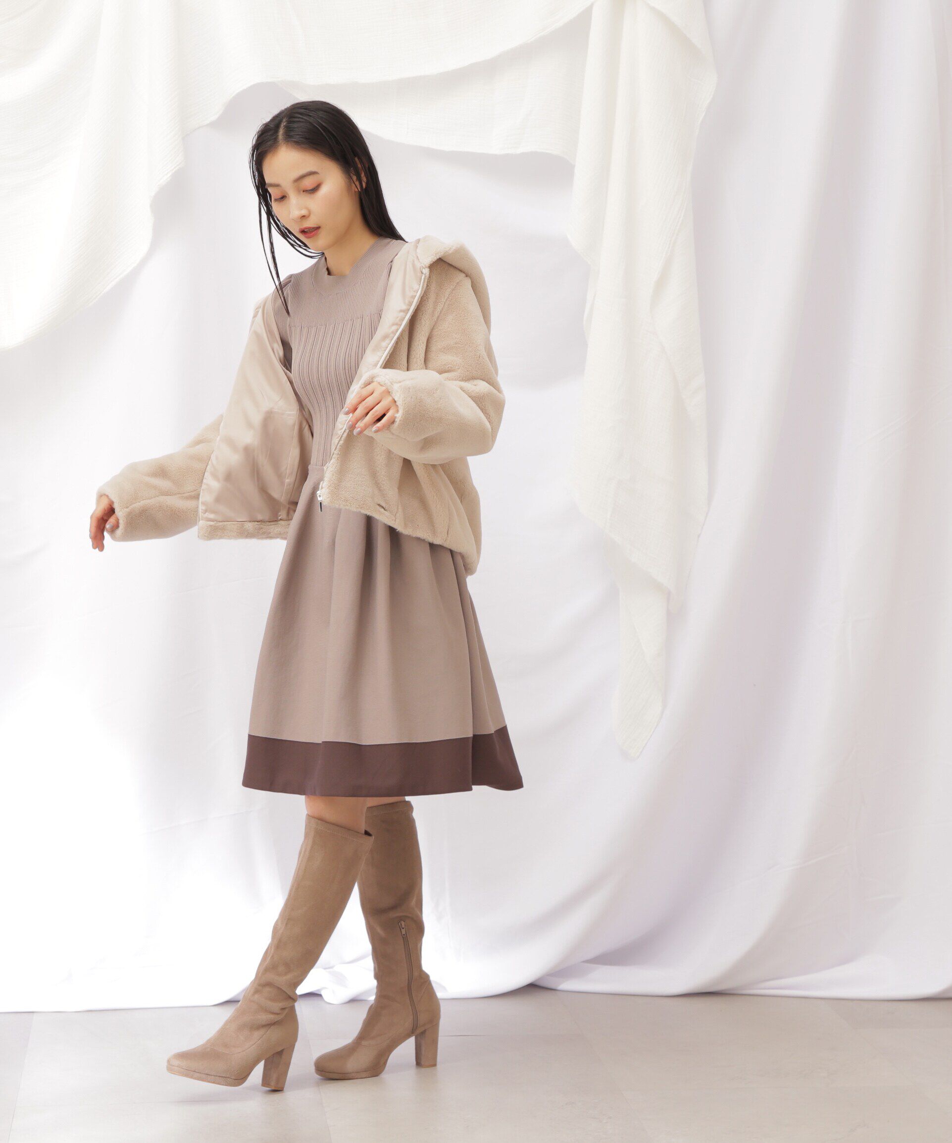  「コウチクニットミニワンピース」|ワンピース|