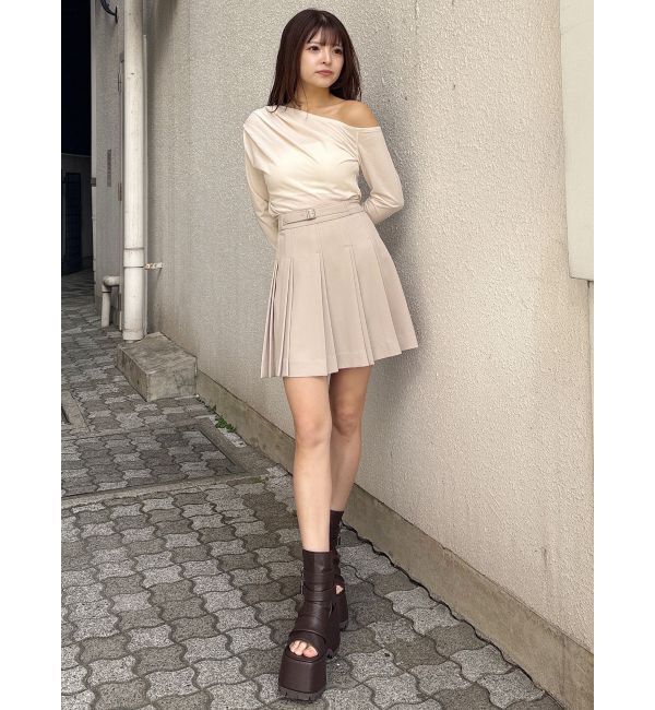 MURUA「ダブルプリーツミニスカート【セット販売対象】」|スカート|