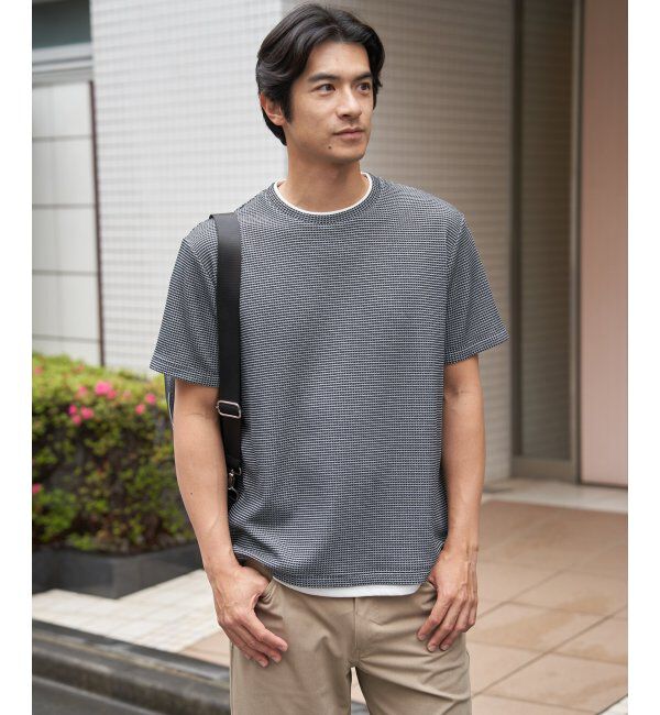 ikka「【雑誌MonoMax5月号掲載】冷感ドライワッフルフェイクT「小泉孝太郎さん着用モデル」」|Tシャツ・カットソー|