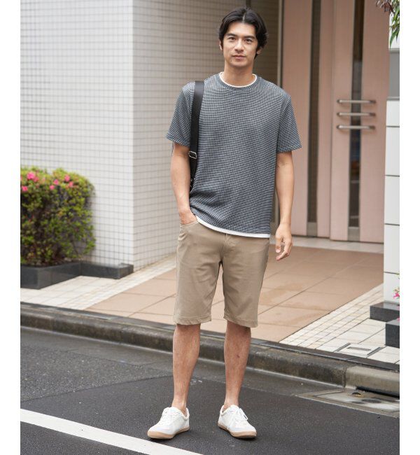 ikka「【雑誌MonoMax5月号掲載】冷感ドライワッフルフェイクT「小泉孝太郎さん着用モデル」」|Tシャツ・カットソー|