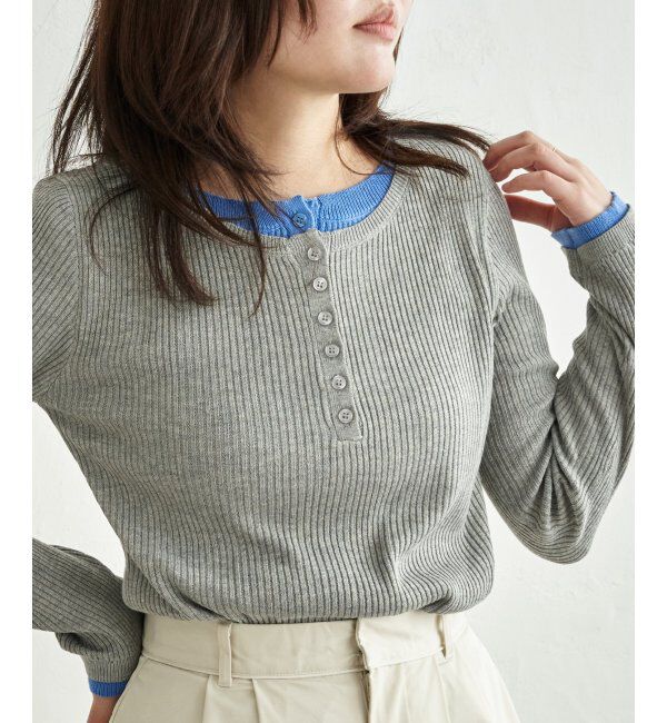 VENCE share style「12G配色ヘンリープルオーバー」|タンクトップ|