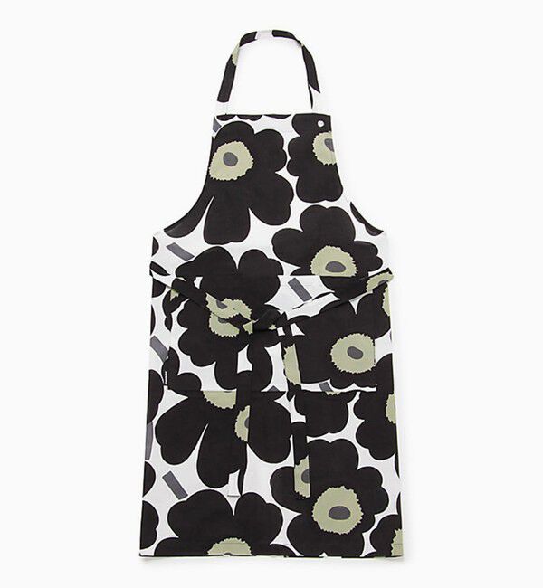 Marimekko「Pieni Unikko エプロン」|その他|ホワイト&times;ブラック